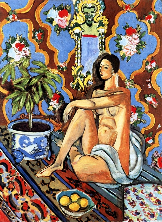 Picture of DECORATIVE FIGURE ON AN ORNAMENTAL BACKGROUND 1925