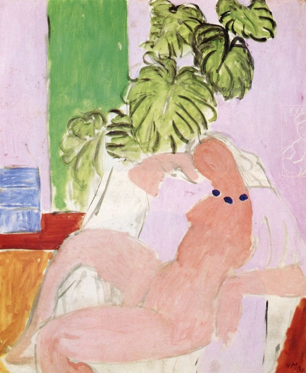 Picture of NUDE IN CHAIR, GREEN PLANTS 1937