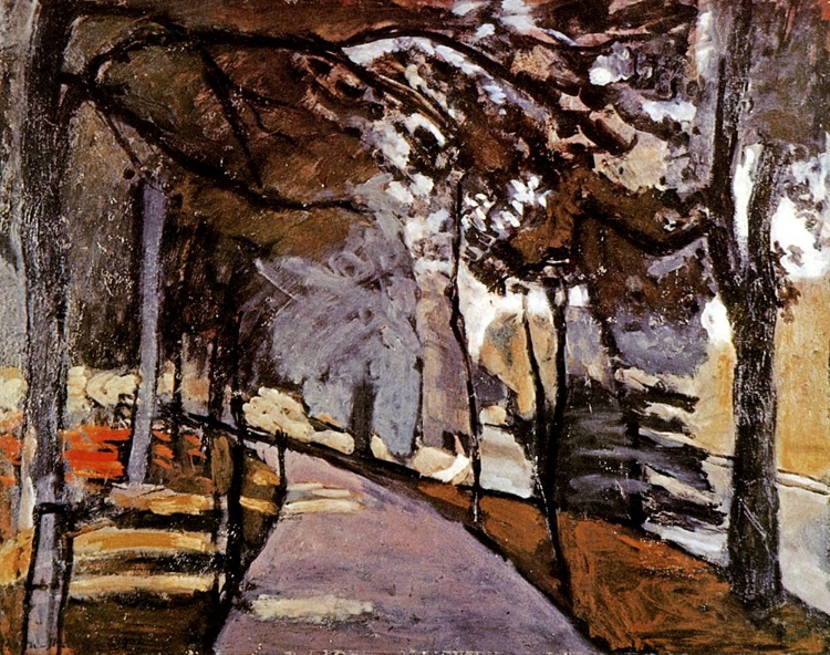 Picture of PATH IN THE BOIS DE BOULOGNE 1902