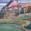 Picture of A HILL TOWN IN SOUTHERN FRANCE 1925