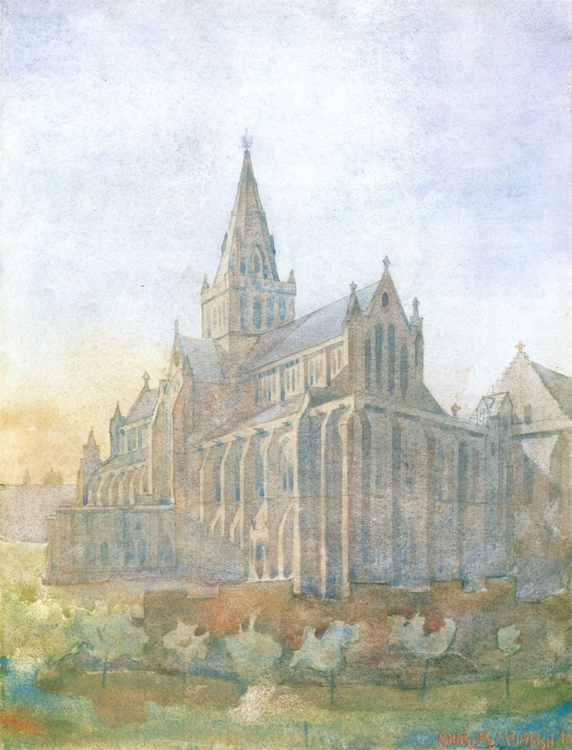 Picture of GLASGOW CATHEDRAL AT SUNSET 1890