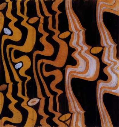 Picture of OCHRE, BLACK AND WHITE