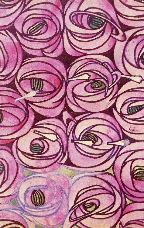 Picture of ROSES AND TEARDROPS TEXTILE DESIGN 2 CA 1915