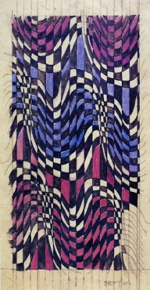 Picture of STRIPES AND CHECKS, PURPLE AND BLUE
