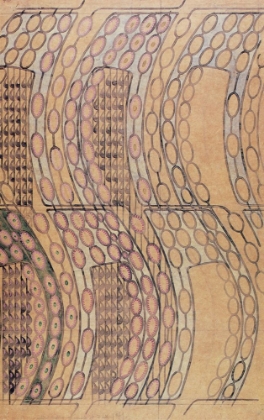 Picture of STYLISED DAISIES, PURPLE AND BLUE