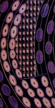 Picture of STYLISED DAISIES, PURPLE ON BLACK