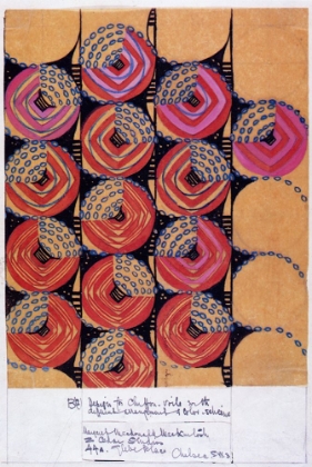 Picture of STYLISED ROSES, CHIFFON VOILE