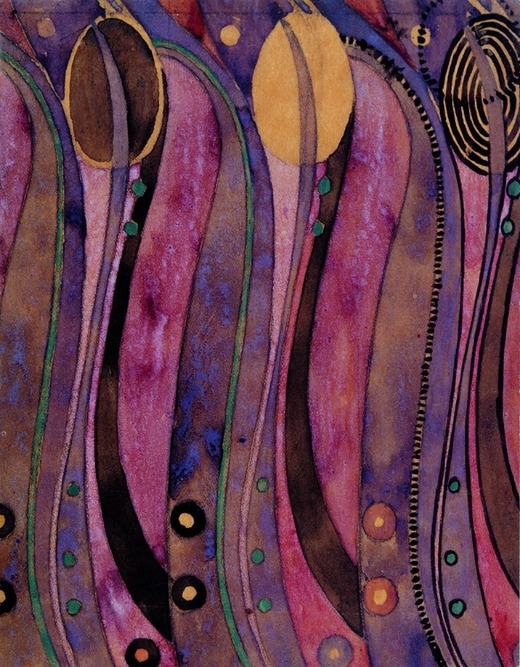 Picture of STYLISED TULIP TEXTILE DESIGN CA 1916