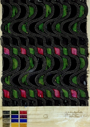 Picture of TEXTILE DESIGN WAVE PATTERN CA 1915