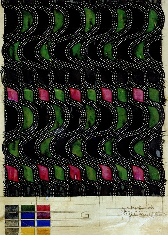 Picture of TEXTILE DESIGN WAVE PATTERN CA 1915
