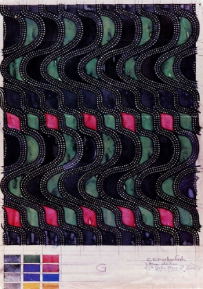 Picture of WAVE PATTERN, GREEN BLACK AND PINK