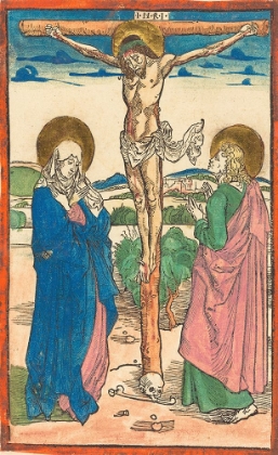 Picture of CHRIST ON THE CROSS BETWEEN THE VIRGIN AND SAINT JOHN 1493
