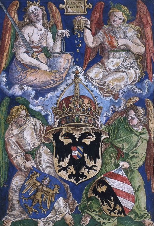 Picture of COAT OF ARMS OF THE GERMAN EMPIRE AND OF NUREMBERG CITY 1521