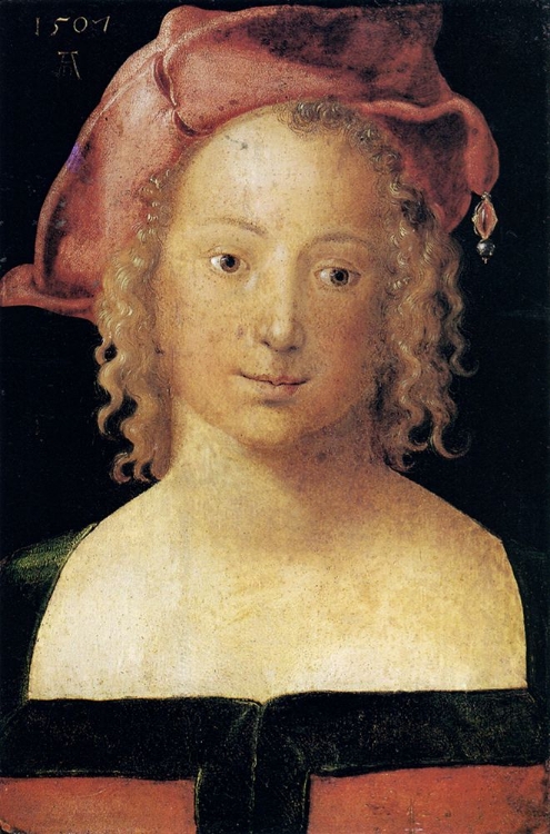 Picture of PORTRAIT OF A YOUNG WOMAN WITH A RED BERET 1507