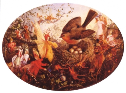 Picture of ROBIN DEFENDING HIS NEST CA 1858