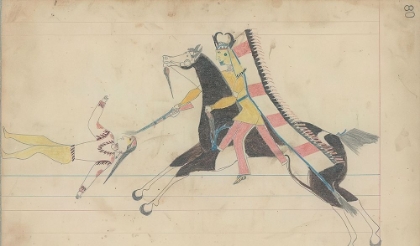 Picture of CHEYENNE WARRIOR KILLING A DISMOUNTED ENEMY WARRIOR