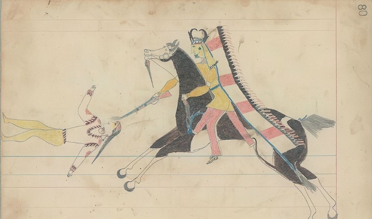 Picture of CHEYENNE WARRIOR KILLING A DISMOUNTED ENEMY WARRIOR