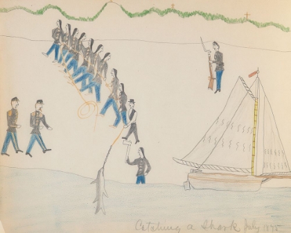 Picture of CATCHING A SHARK 1875