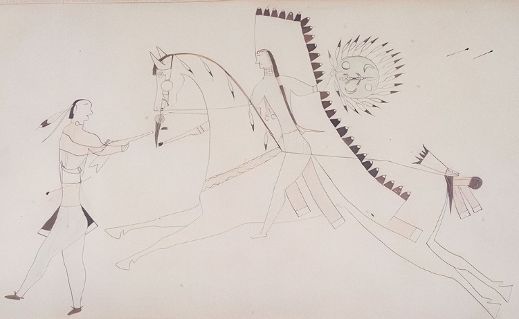 Picture of NATIVE AMERICAN LEDGER BOOK DRAWING NO 5