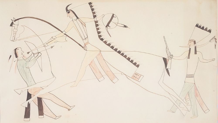 Picture of CHEYENNE NATIVE AMERICAN LEDGER BOOK DRAWING NO 1