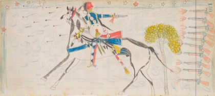 Picture of NATIVE AMERICAN NIGHT SKIRMISH CA 1882