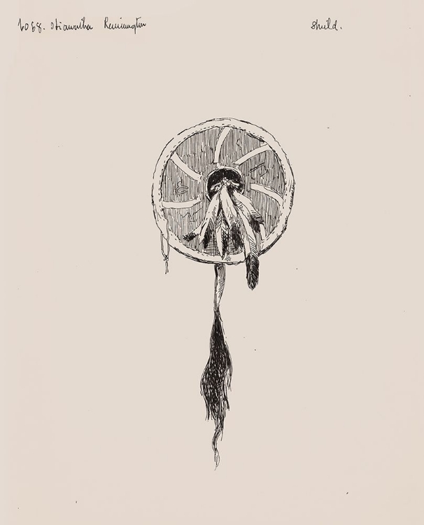 Picture of SHIELD, ILLUSTRATION FOR THE SONG OF HIAWATHA 1889