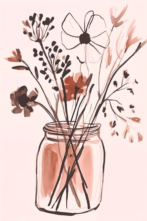 Picture of FADED FLORAL MEMORIES I