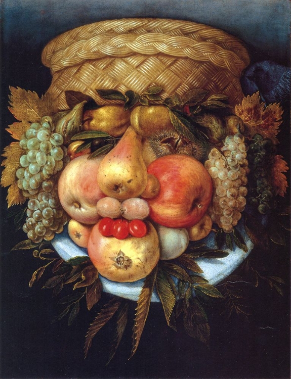 Picture of REVERSIBLE HEAD WITH BASKET OF FRUIT 2 CA 1590