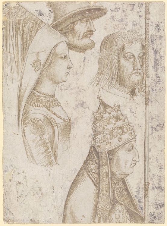 Picture of FOUR STUDIES OF HEADS CA 1520