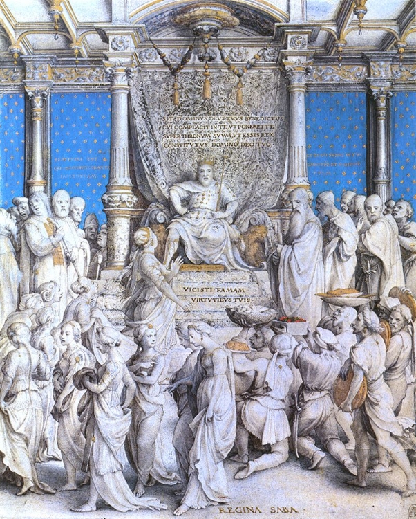 Picture of SOLOMON GETTING HOMAGE OF QUEEN OF SHEBA CA 1535