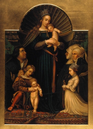 Picture of SAINT MARY THE BLESSED VIRGIN WITH THE CHRIST CHILD GILDED SURROUND