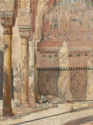 Picture of BASKING, A CORNER IN THE ALHAMBRA 1883