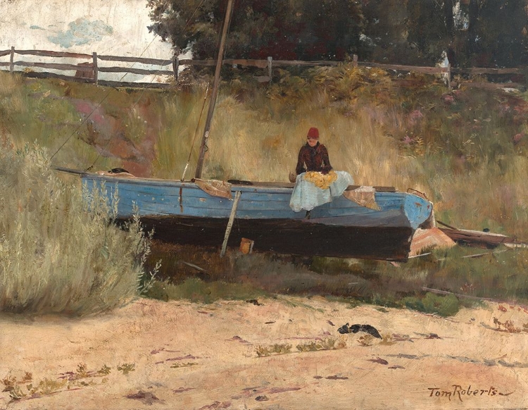Picture of BOAT ON BEACH, QUEENSCLIFF CA 1887