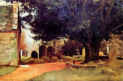 Picture of CHURCHYARD, CHILLINGSTOWE 1884