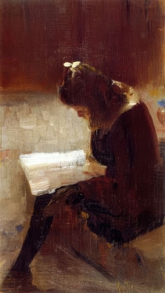Picture of QUIET STUDY, GIRL READING 1889