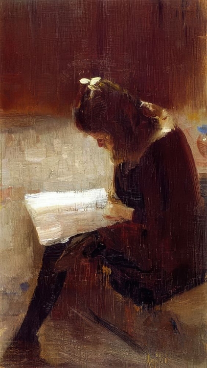 Picture of QUIET STUDY, GIRL READING 1889