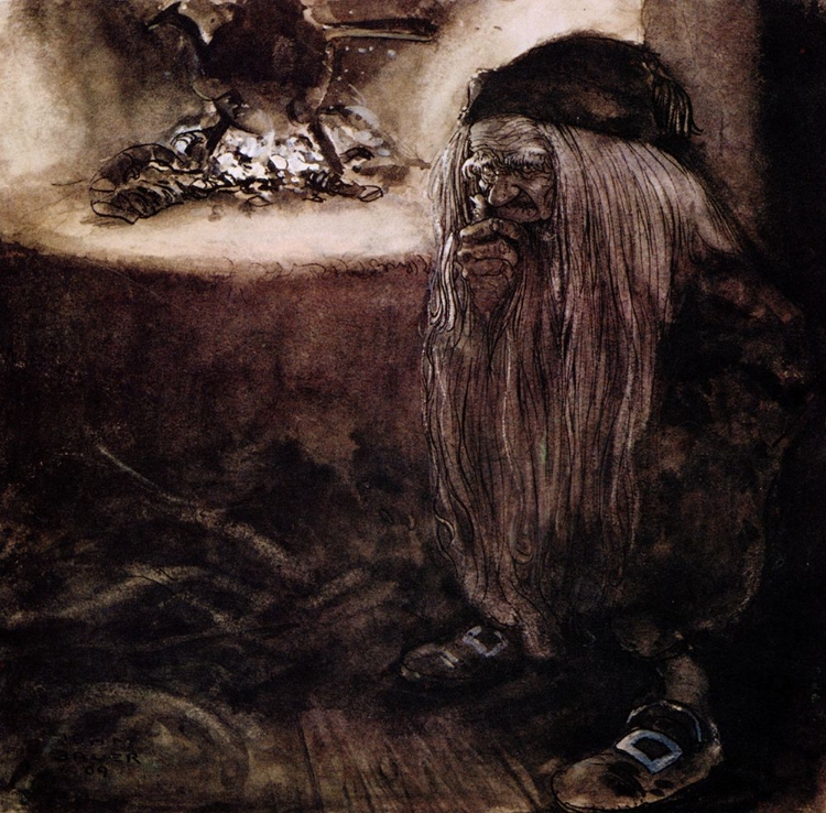 Picture of CROFTER AT THE HEARTH CA 1907