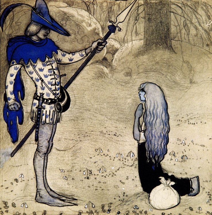 Picture of DAGA FELL TO HER KNEES BEFORE THE PRINCE CA 1907