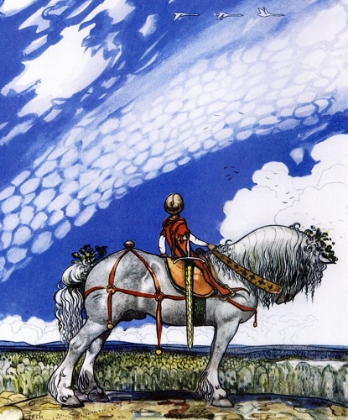 Picture of MAIDEN IN THE CASTLE OF ROSY CLOUDS CA 1910