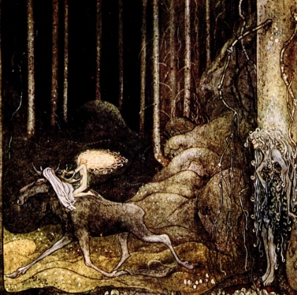 Picture of PRINCESS RIDING LEAP THE ELK CA 1910