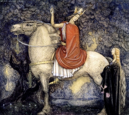 Picture of THE PRINCE ON HIS HORSE CA 1910