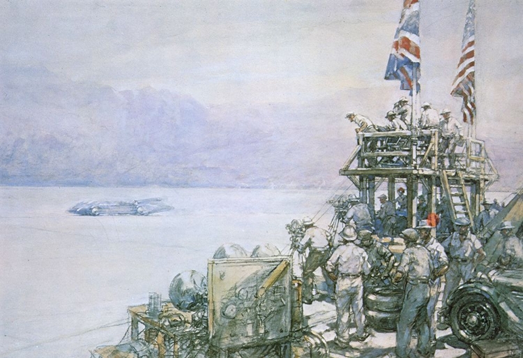 Picture of MALCOM CAMPBELLS BLUEBIRD, BONNEVILLE LANDSCAPE