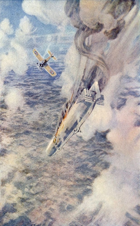 Picture of THRILLING DEEDS OF BRITISH AIRMEN 1918,  ACHIEVEMENT OF LIEUT. WARNEFORD