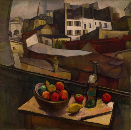 Picture of KNIFE AND FRUIT IN FRONT OF THE WINDOW 1917