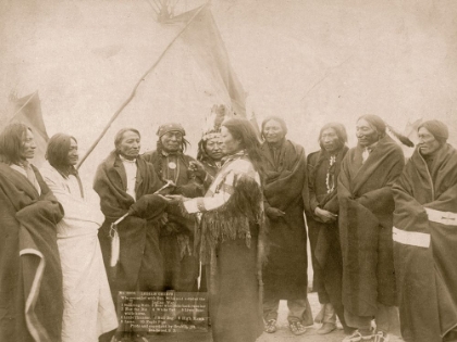 Picture of INDIANS WHO SIGNED PEACE TREATY WITH GENERAL MILES