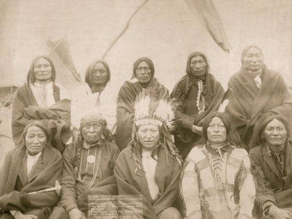 Picture of INDIANS WHO SIGNED PEACE TREATY WITH GENERAL MILES