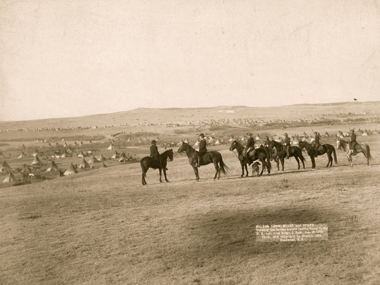 Picture of GENERAL MILES OVERSEES HOSTILE CAMP