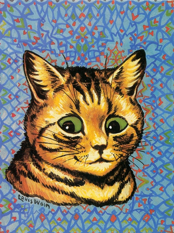 Picture of CAT ON WALLPAPER