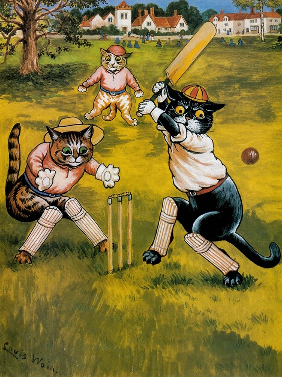 Picture of CATS PLAYING CRICKET