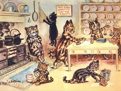 Picture of KITTENS IN KITCHEN CA 1920